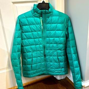 New Marmot ladies small Sol jacket in “lush” (jade green)